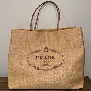 Prada Milano Beige Tote Bag